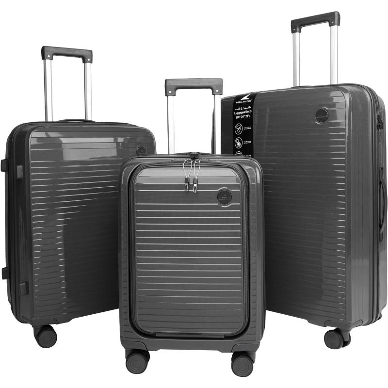 Royal Falcon Luggage Set of 3, Grey