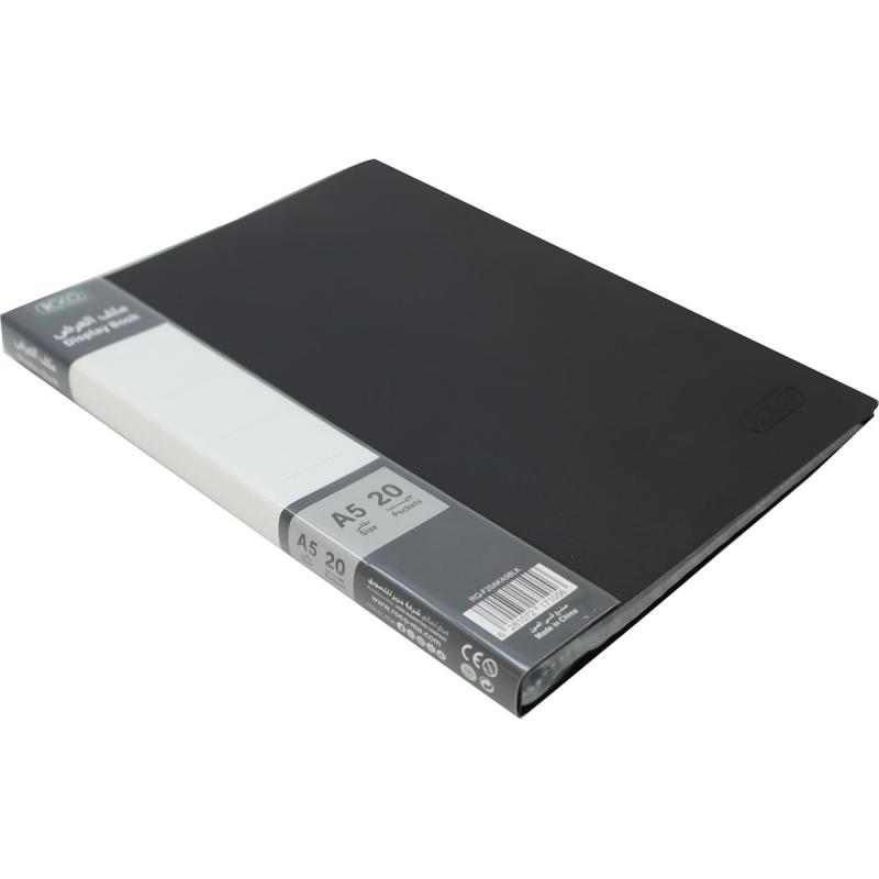 Roco Display Book, 20 Pocket, A5, Polypropylene, Black