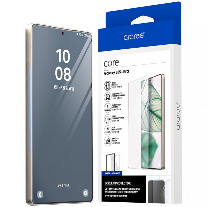 Araree Araree Core Smartphone Screen Protector طلاء مقاوم للزيوت | High Transmittance | Low Reflectivity