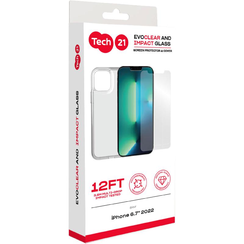 تيك 21 بريموم برتكشن باك حافظة ايفو كلير + حامي زجاج الشاشة المقاوم للصدمات مجموعة حافظة للهاتف الذكي | ملحقات الهواتف الذكية | حافظات الحماية | أطقم ملحقات الهواتف الذكية | أفضل العروض