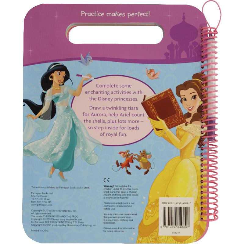 Disney Princess: Wipe-Clean Activity Book - Write | Children Books | Children - Activity & Coloring | English Books | Global Shipping | Children - Preschool (1-5) | Children - Younger (6-9) | Children Wipe & Clean Books (3 - 5) | Children Look & Find (5 -
