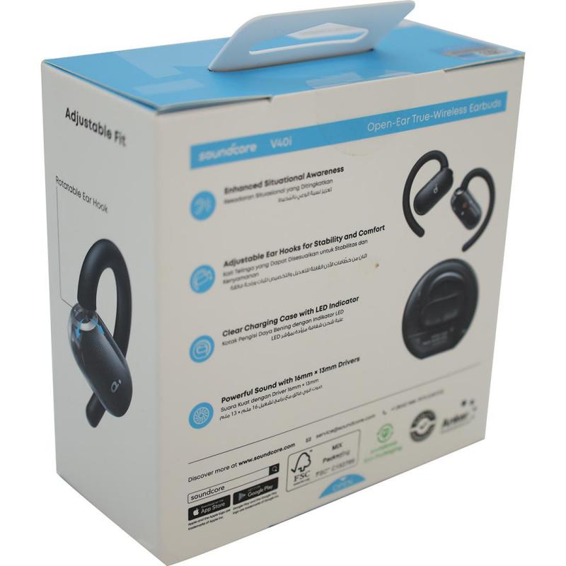 Anker Soundcore V40i Earbuds, Bluetooth, Built-in Microphone, Black