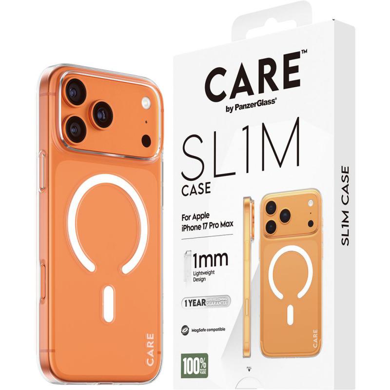 panzerglass بانزر غلاس SL1M غطاء خلفي مع ماج سيف لـ iPhone 17 Pro Max 1mm Lightweight | Nanotechnology-enabled Smart Coating | Never Turns Yellow