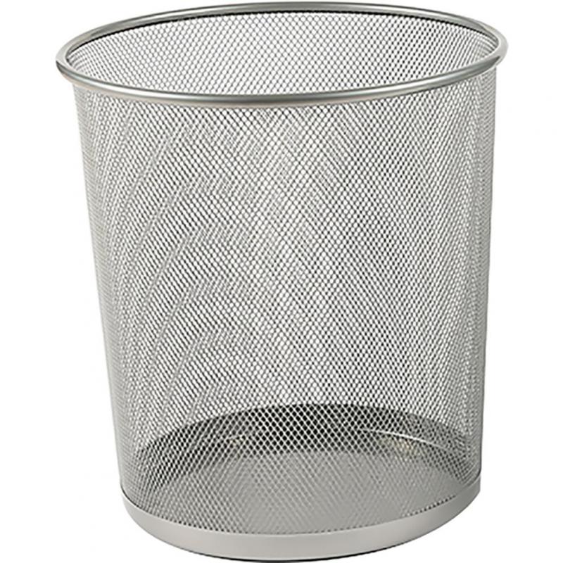 Roco Wastebasket, Mesh, Silver