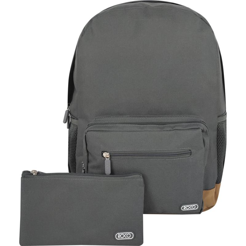 Roco Basic Classic Backpack with Accessory | Fashion Collection | School Bags | School Supplies | Bags School Knapsack | Clearance Offers