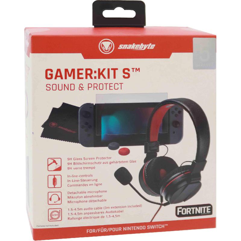 Snakebyte Snakebyte Gamer Kit Pro 1.5 m Cable + 3 m Extension. Tempered Glass, Rubberized Control Caps