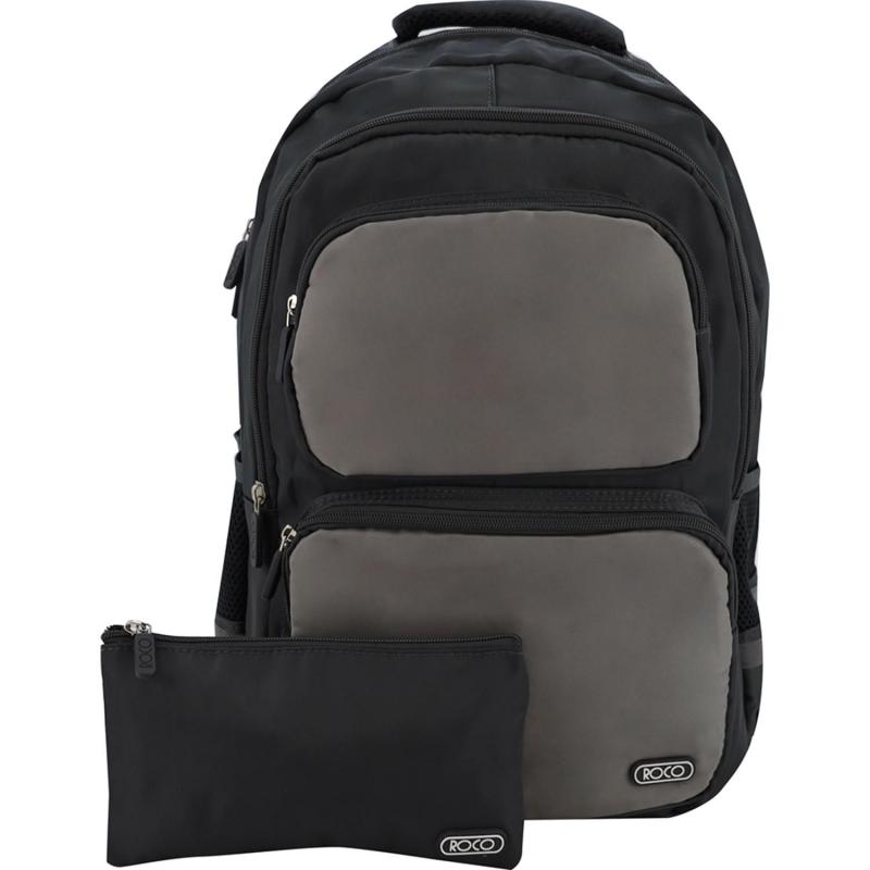 Roco Basic 2 Tone Mix Backpack with Accessory | Bags School Knapsack | School Supplies | School Bags | Fashion Collection