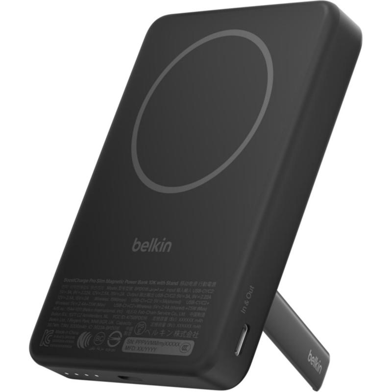 Belkin Belkin Boostcharge QI2 Slim Wireless Powerbank With Stand 10000 mAh / Durable, Stylish, Kick Stand, PD 20W, Qi2 15W