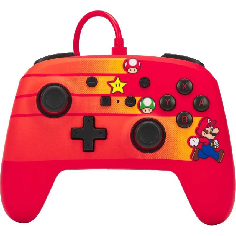 PowerA PowerA Speedster Mario Controller Mappable Buttons, USB Cable (10 ft), 3.5 mm Audio Jack