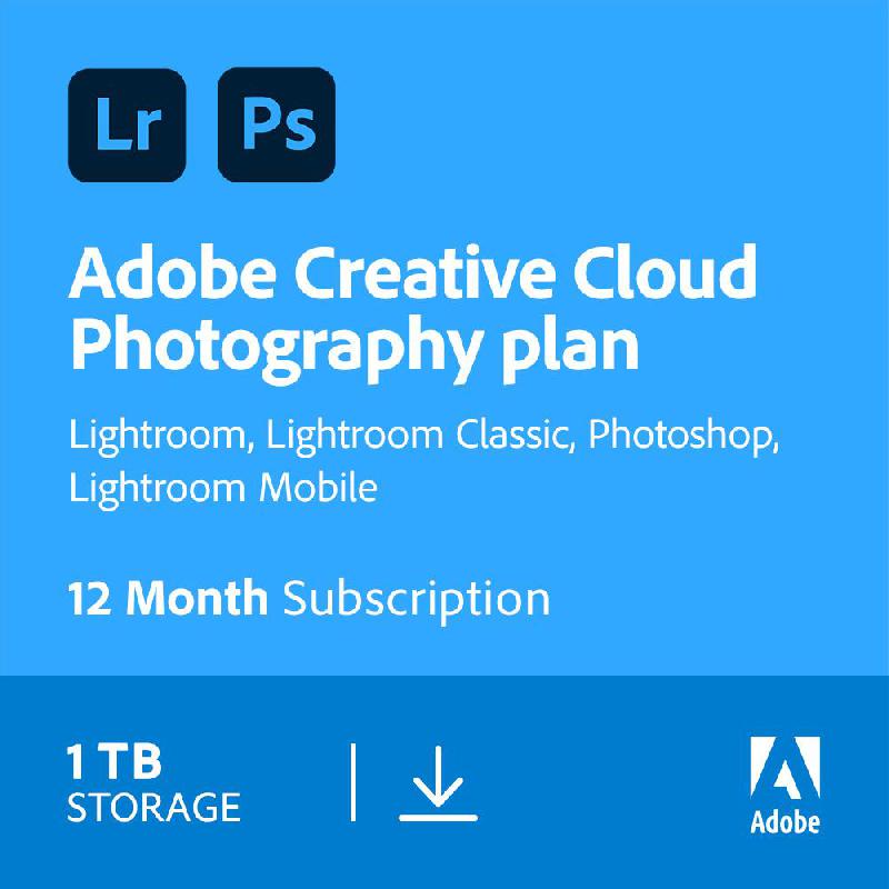 Adobe Creative Cloud Photography Plan (1 TB) 12 Months E-Voucher (Delivery by eMail) | Utilities/Communications | Software | Computer Supplies | Digital Cards | Software