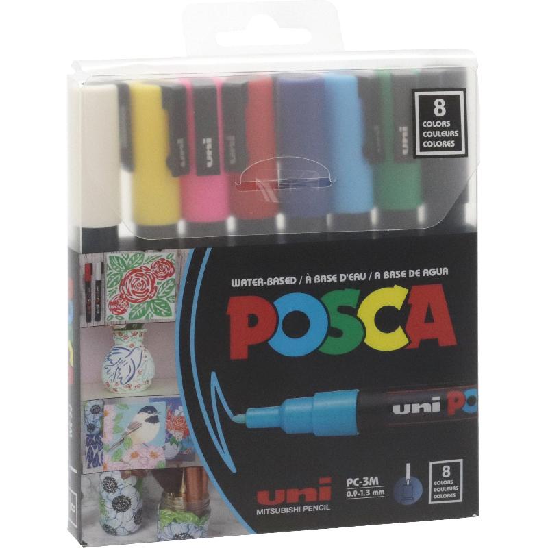 POSCA Bright Color Set - 8 Pieces soft Graphic Art Marker | Arts & Crafts | Graphic Markers | Drawing & Illustration