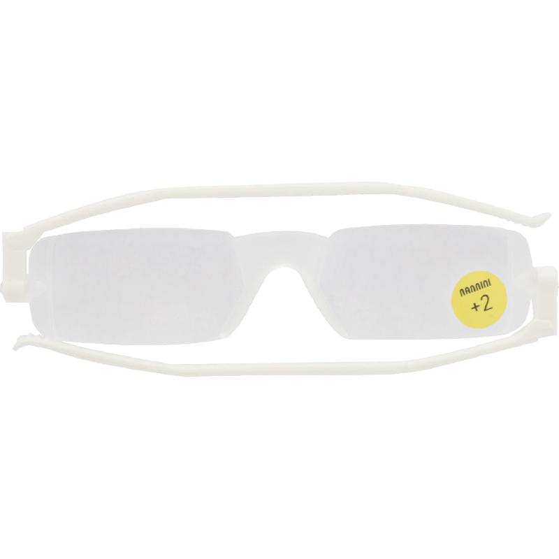 Nannini Eyeglass, +2.0, Rectangle, White