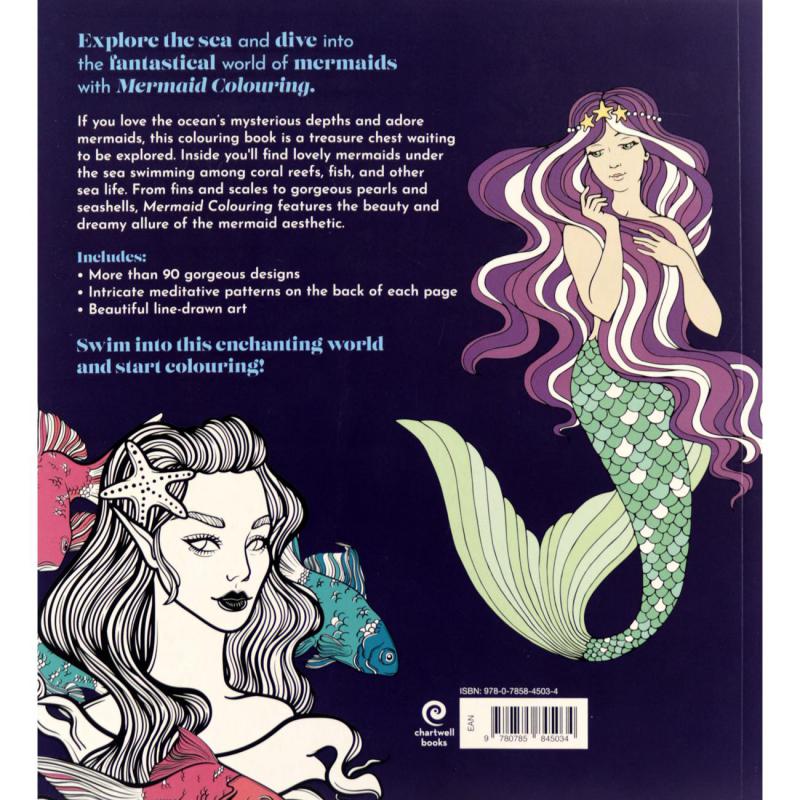 ‎Mermaid Colouring Book ‎-‎ Escape into The Magical World of The Deep Sea‎ | الكتب الانجليزية | الهوايات والأشغال اليدوية | كتب تلوين للكبار | وصل حديثاً