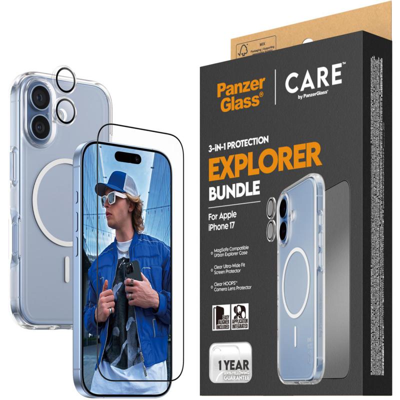 PanzerGlass PanzerGlass 3-in-1 Pack Hard Magsafe Case + ultra-wide Fit Screen Protector + Ho Case: 100% Recycled Plastic, Screen Protector: 60% Recycled Glass