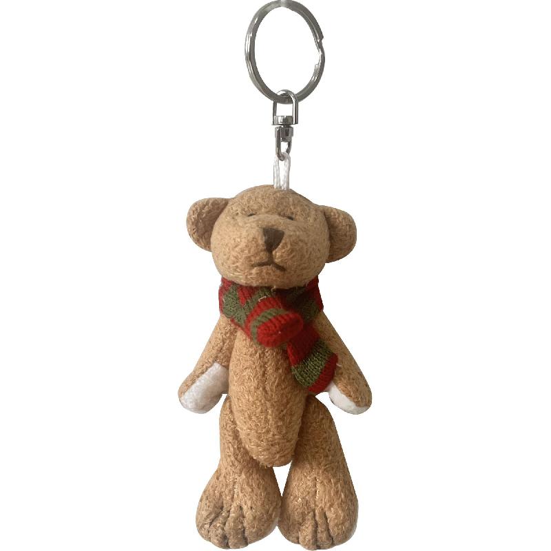 Soft Plush Bear with Scarp Keychain