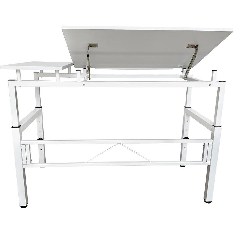 Drafting Table, Metal/Wood, Grey/White