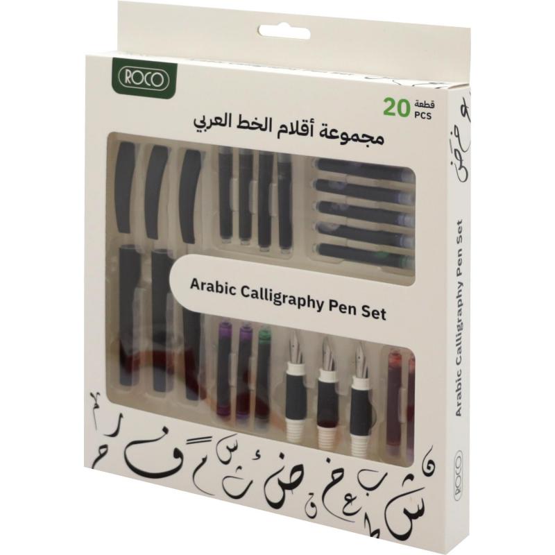 روكو طقم خط وتشكيل، عربي، رفيع، متوسط، وعريض، أسود،أزرق،أحمر