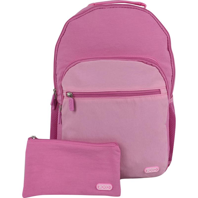 Roco Basic Classic Backpack with Accessory | Bags School Knapsack | School Supplies | School Bags | Fashion Collection
