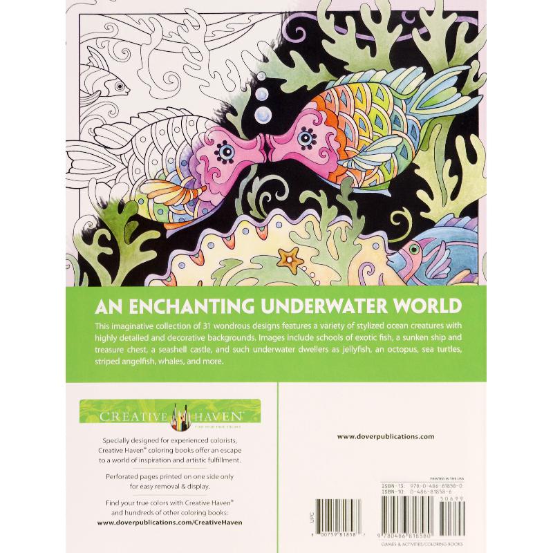 Creative Haven: Fanciful Sea Life - Coloring Book | Coloring Books for Adults | Crafts & Hobbies | English Books | New Arrivals | Global Shipping