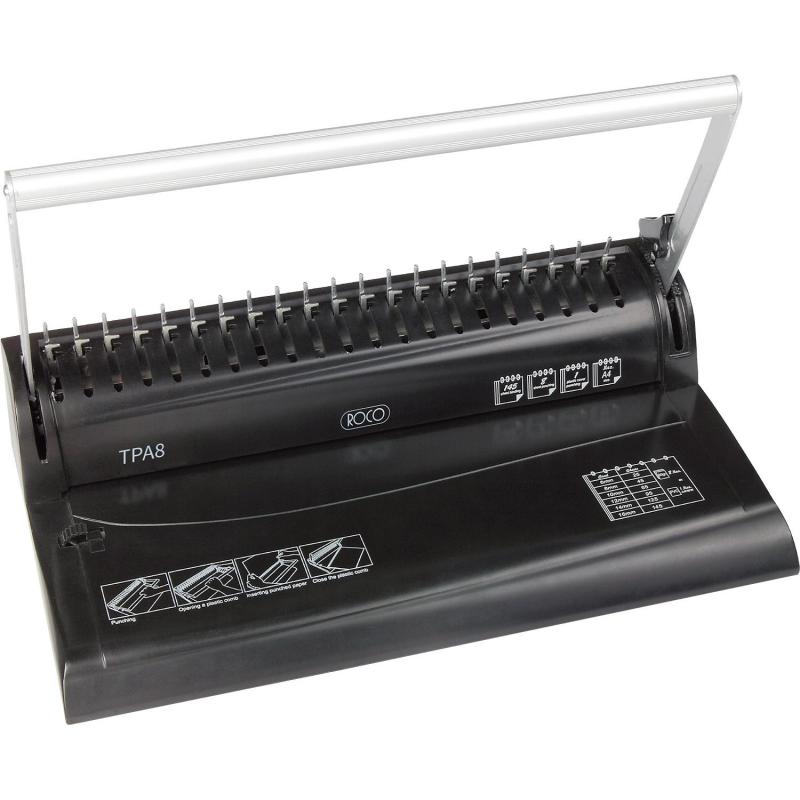 Roco Binding Machine, A4, 450 Sheets Capacity (70 gsm), Black/Gray