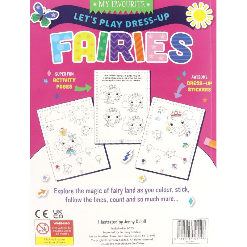 My Favourite: Let's Play Dress-up Fairies - Colouring & Activity Book with Over 100 Stickers | Children Books | English Books | Children - Younger (6-9) | Global Shipping | Children Coloring Books (5 - 8)