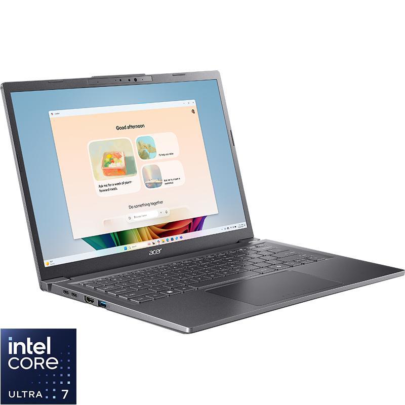 Acer ASPIRE 14 AI Aspire 14 AI Laptop, AI with CoPilot+, 14", Intel Core Ultra 7, 16 GB RAM, 1 TB, Windows 11 Home, Intel Arc Graphics