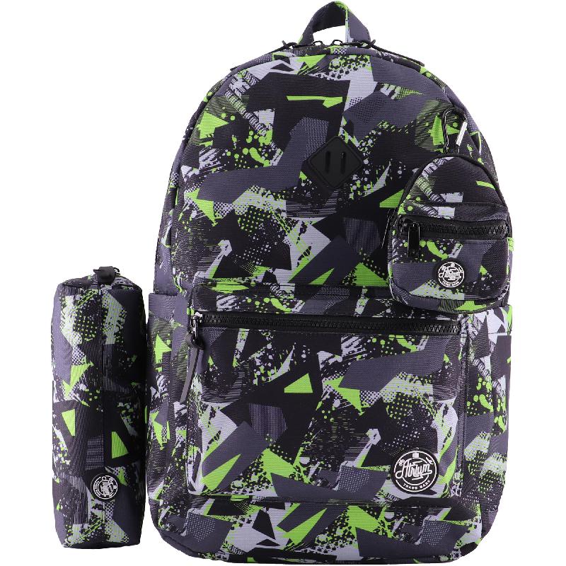 Atrium Abstract Backpack with Accessory | Fashion Collection | School Bags | School Supplies | Bags School Knapsack | Shop By Grade | Grade 4-6 | Grade 7-9 | Grade 10-12