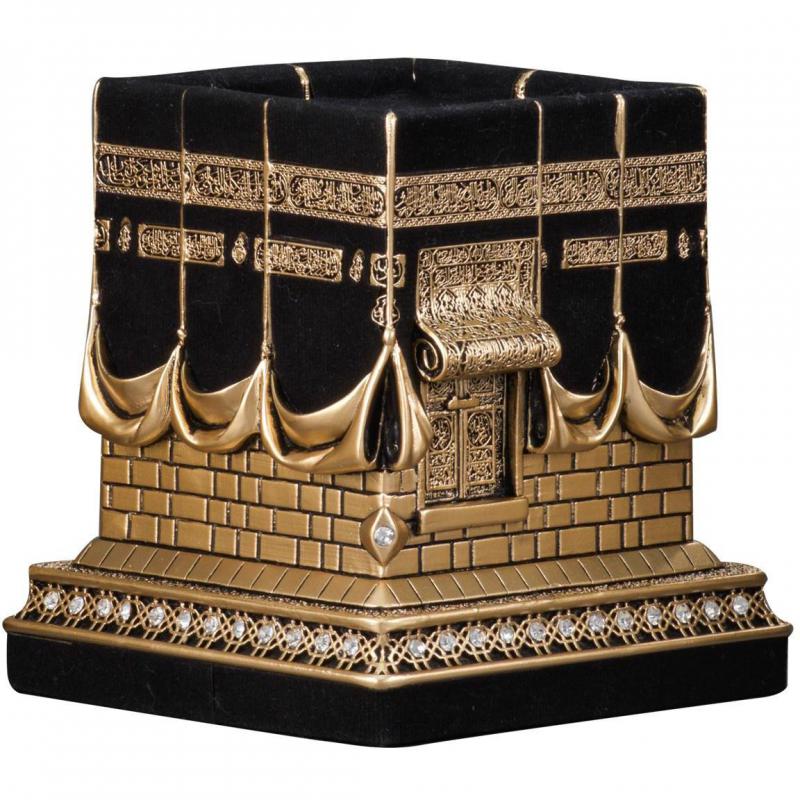 Miniature, Islamic Replica Kaaba, Black/Gold