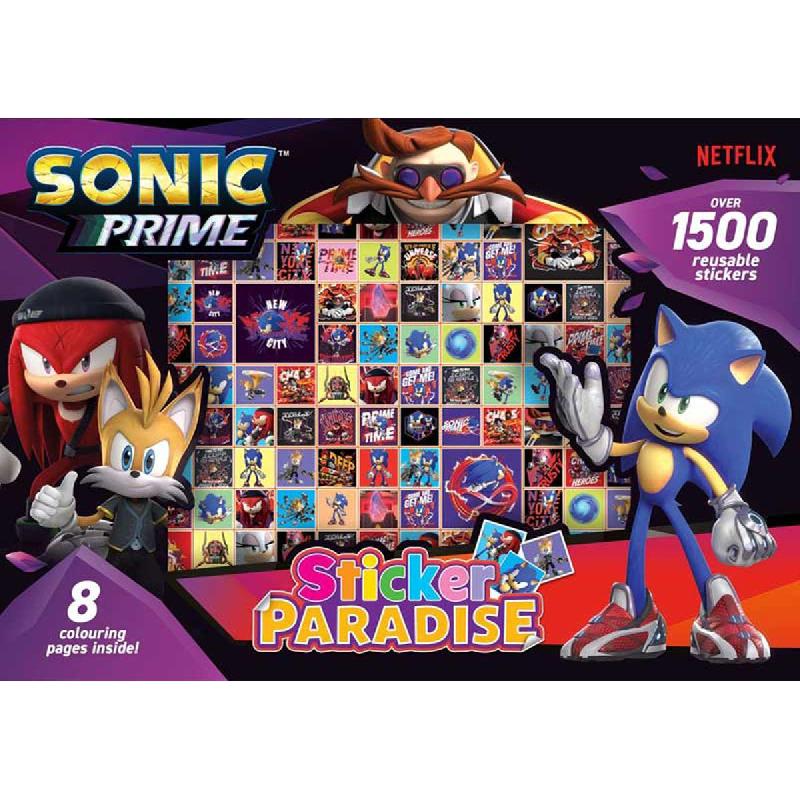 Sonic Prime: Sticker Paradise - Over 1500 Reusable Stickers | English Books | Children - Reference/Ency | Children - Younger (6-9) | Children Sticker Books (5 - 8) | Children Books