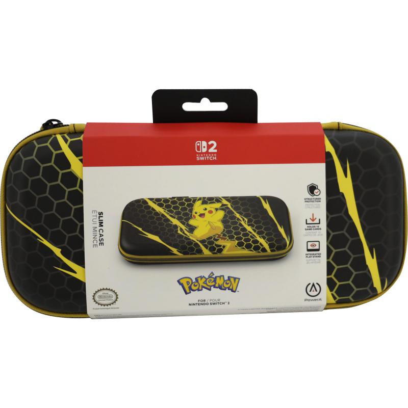 PowerA PowerA Pikachu Electric Travel Case Mesh Utility Pocket, Game Card Storage
