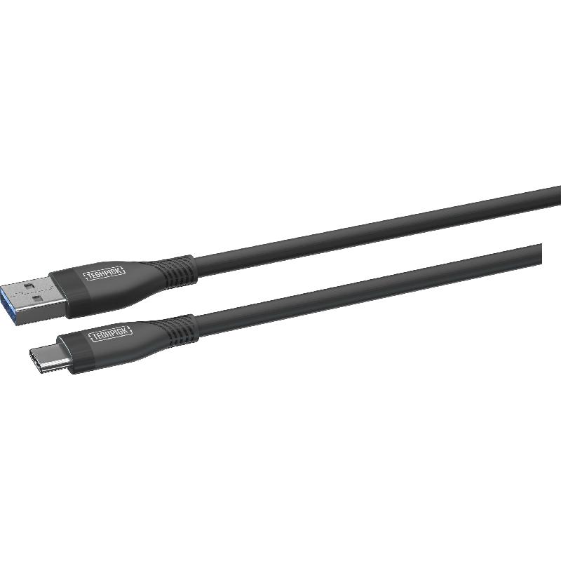 Techpick Silicone Soft USB-A to USB-C Sync & Charge Cable