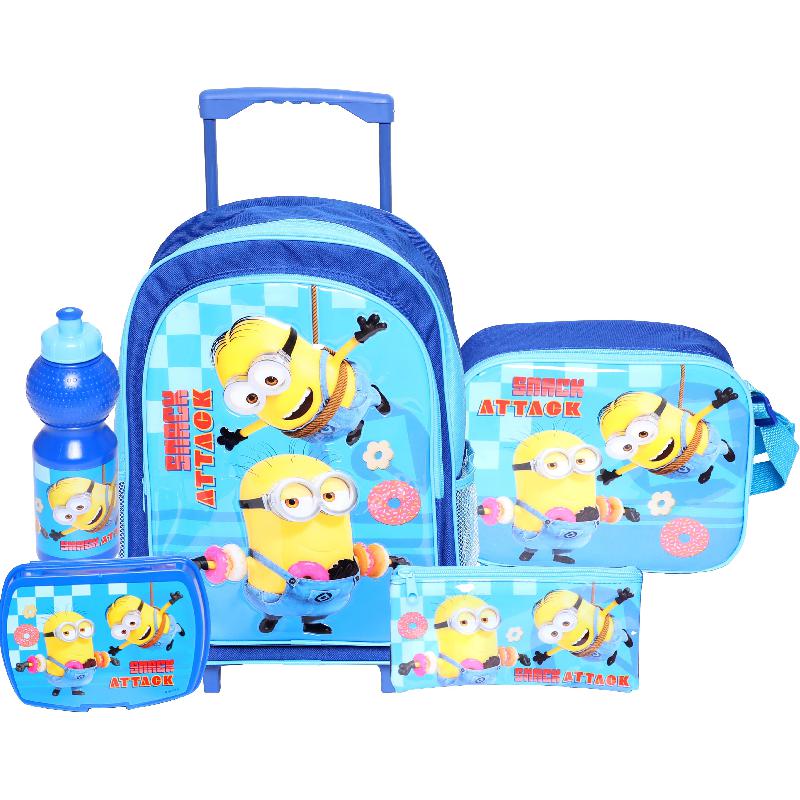 Universal Studios Minions 5-in-1 Value Set Trolley Bag with Accessory