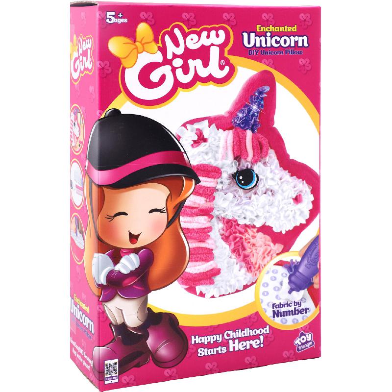 New Girl DIY Pillow Enchanted Unicorn | Craft Supplies | Toys & Kids Learning | New Arrivals | Crochet & Latch Hook Kits