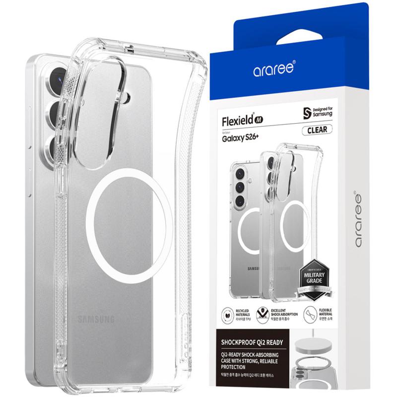Araree Araree Flexield M Back Cover Mobile Case With Magsafe امتصاص الصدمات | Corner Bumper | 1.2m Drop Tested | Full dot pattern