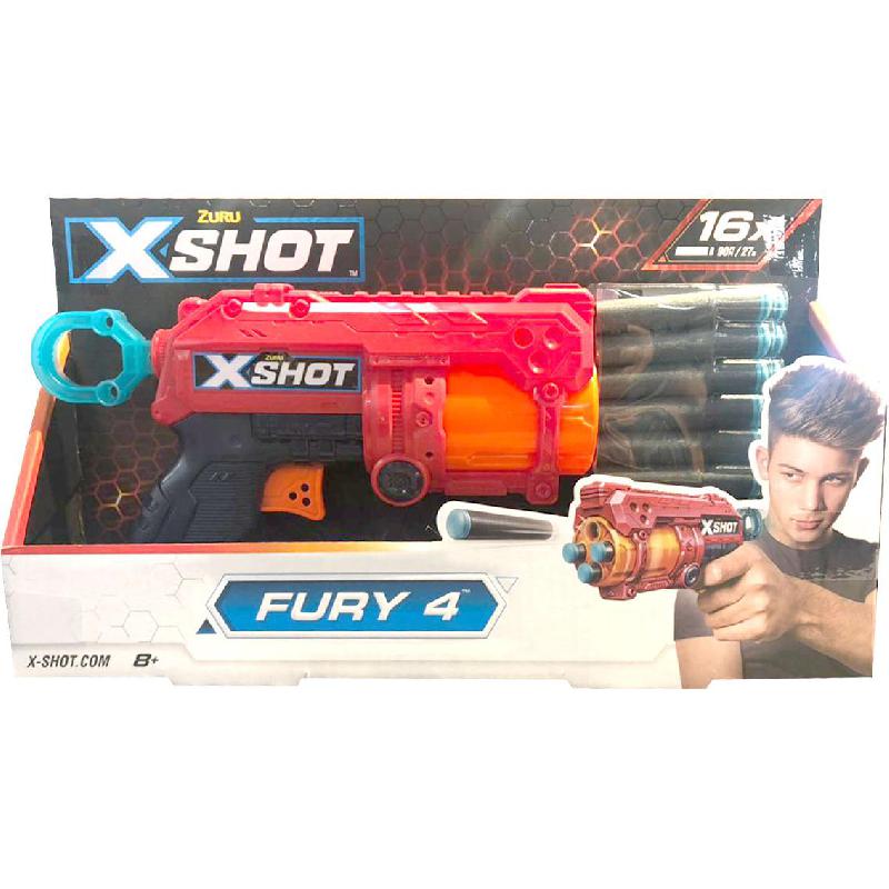 Zuru X-SHOT Excel Fury 4 (16 Darts) Play Weapons | Toys | Toys & Kids Learning | Indoor & Outdoor Play | New Arrivals