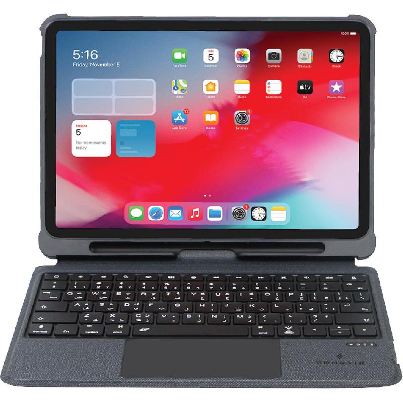 SMARTIX Tablet Case with Keyboard Black for iPad Air 11 M2 2024/iPad