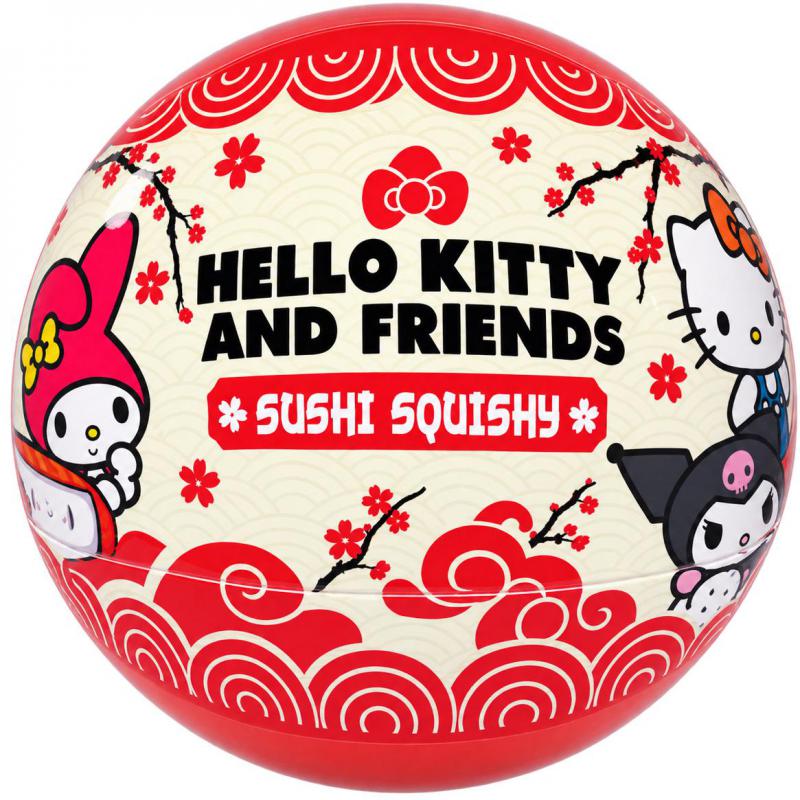 COOL THINGS Hello Kitty Sushi Squishy Toy Collectible, Assorted Color, 4 Years and Above