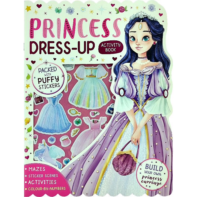 Princess Dress-Up Activity Book - Packed with Puffy Stickers | English Books | Audio Books & Videos | Children's Audio Books | Global Shipping | Children Books | Children Activity (5 - 8)