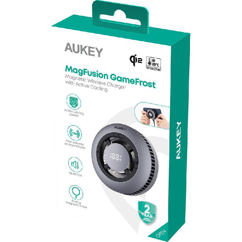 Aukey LC-G10 MagFusion GameFrost Qi2 Active Cooling Wireless Charger | Smartphone Accessories | Chargers & Adapters