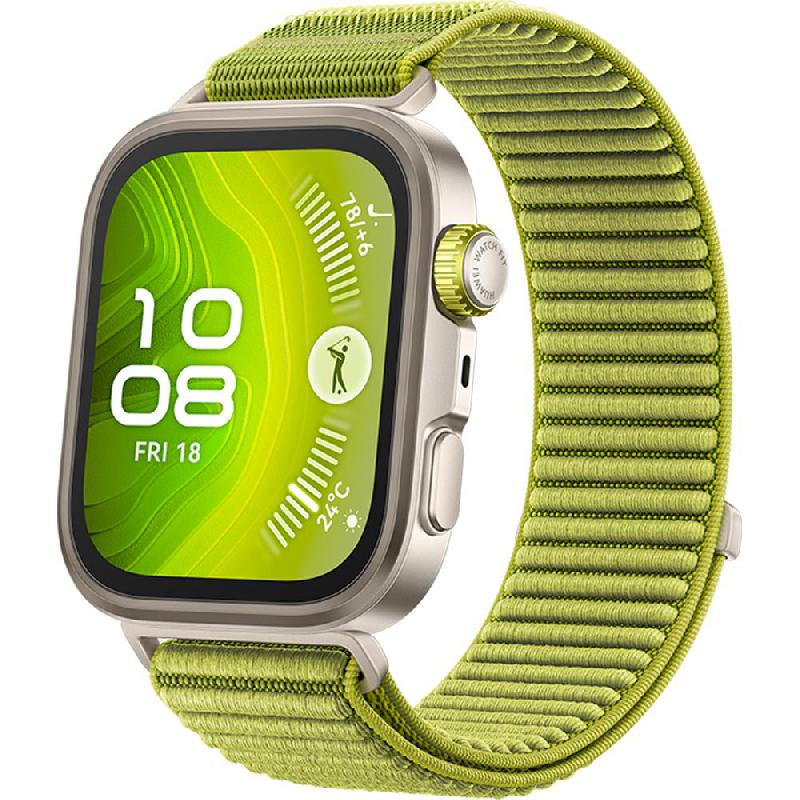 هواوي Watch Fit 4 Pro ساعة ذكية GPS 1.82 بوصة أخضر صفائح الالمنيوم أخضر سوار نايلون 1