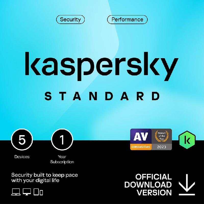 Kaspersky STANDARD, Arabic/English, 5 Devices (1 Year), Product Key (Internet Download)