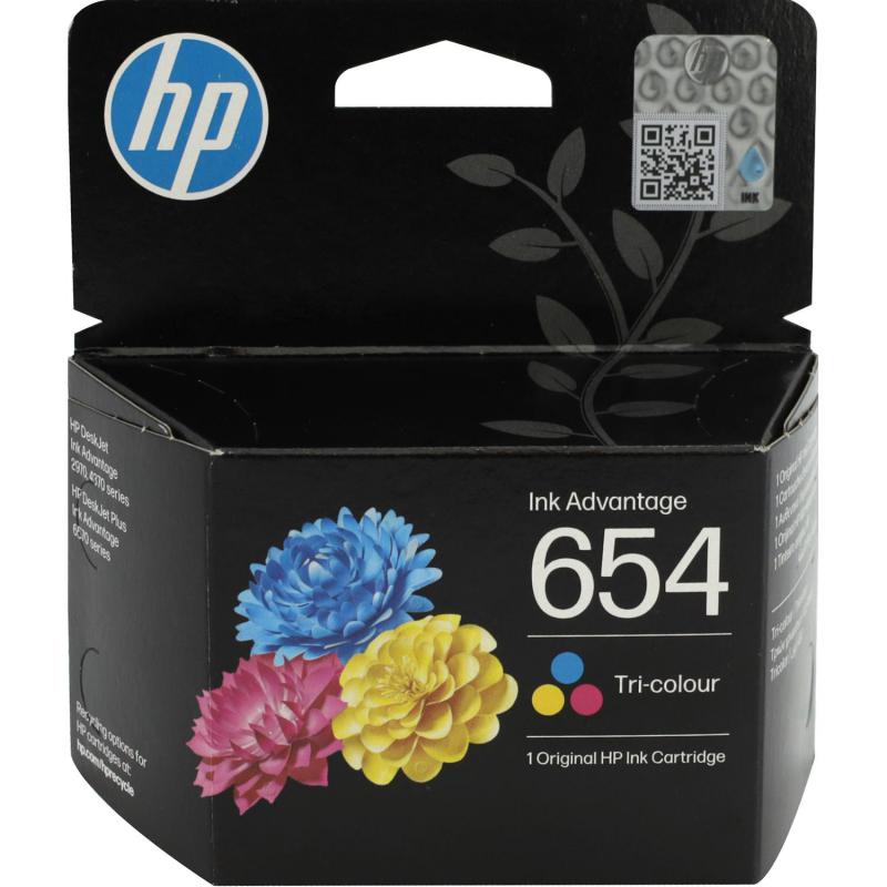 HP خرطوشة حبر أتش بي 654 ثلاثية الألوان