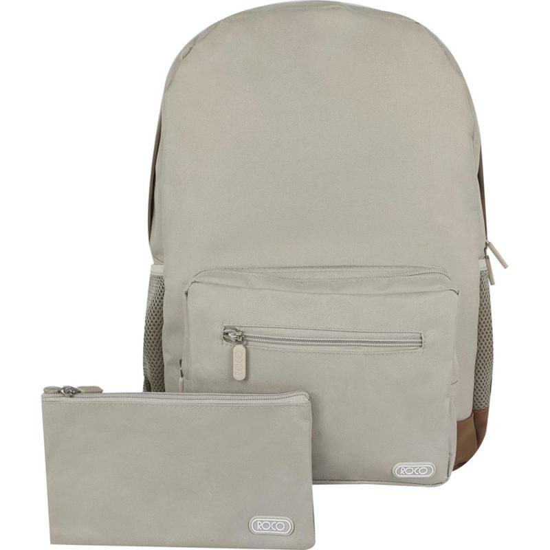 Roco Basic Classic Backpack with Accessory | Bags School Knapsack | School Supplies | School Bags | Fashion Collection | Clearance Offers