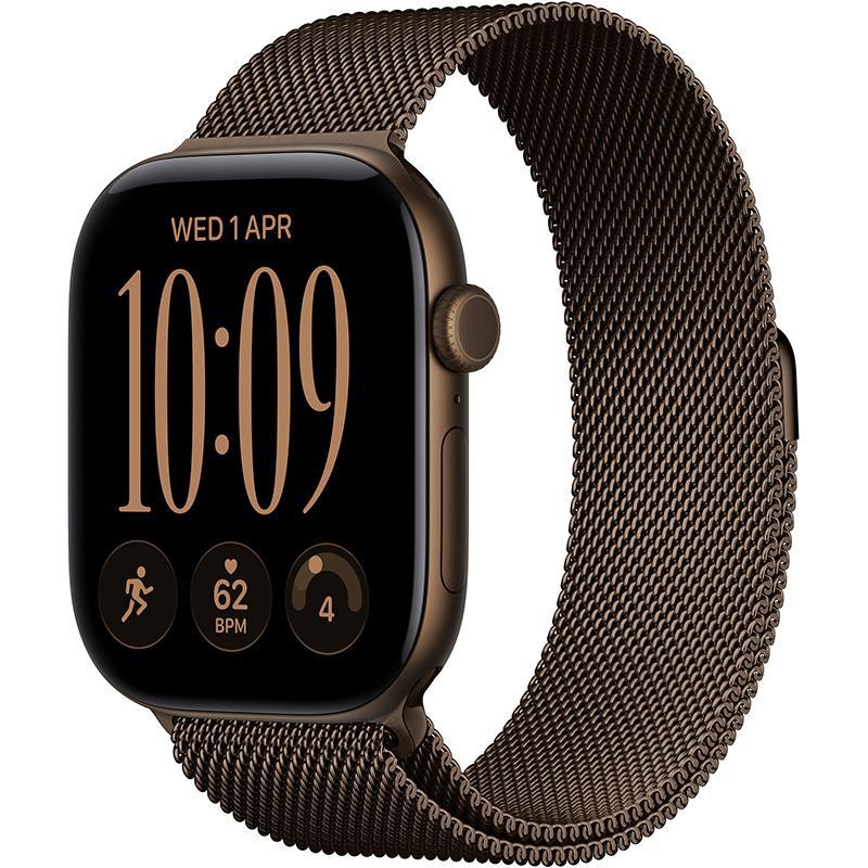 Apple Watch Series 12 46 Smartwatch, GPS + Cellular, Dark Bronze Aluminum Case, Dark Bronze Milanese Loop, Medium/Large