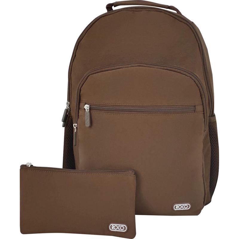 Roco Basic Classic Backpack with Accessory | Fashion Collection | School Bags | School Supplies | Bags School Knapsack
