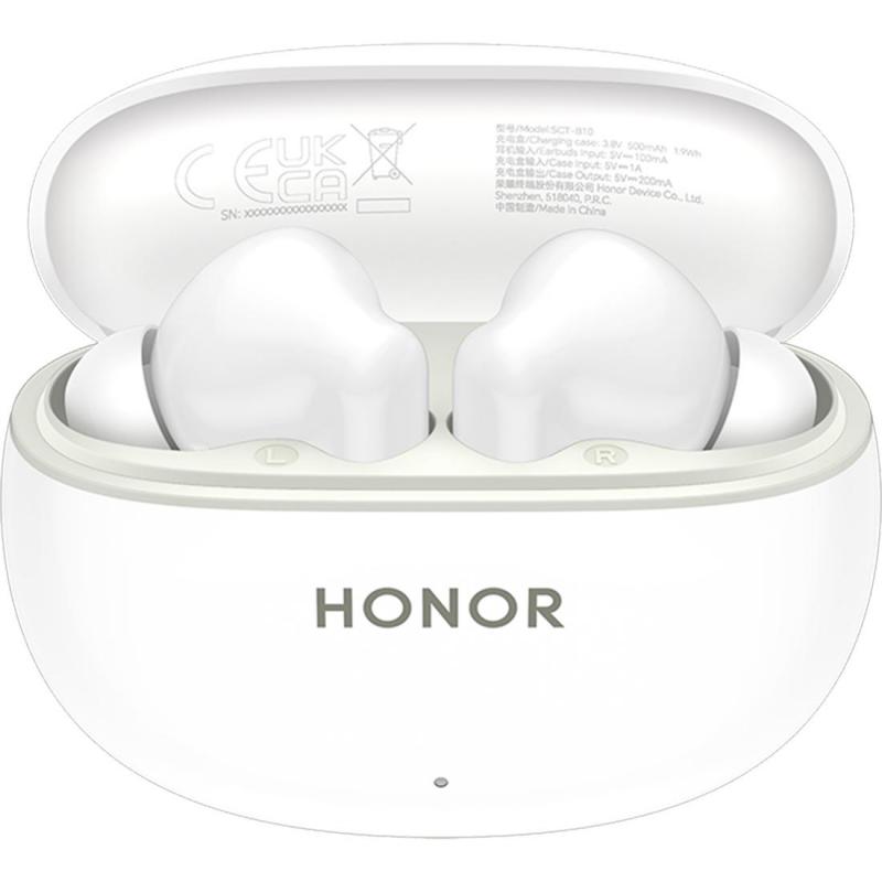 Honor X10 Lite Earbuds, Bluetooth, Built-in Microphone, White