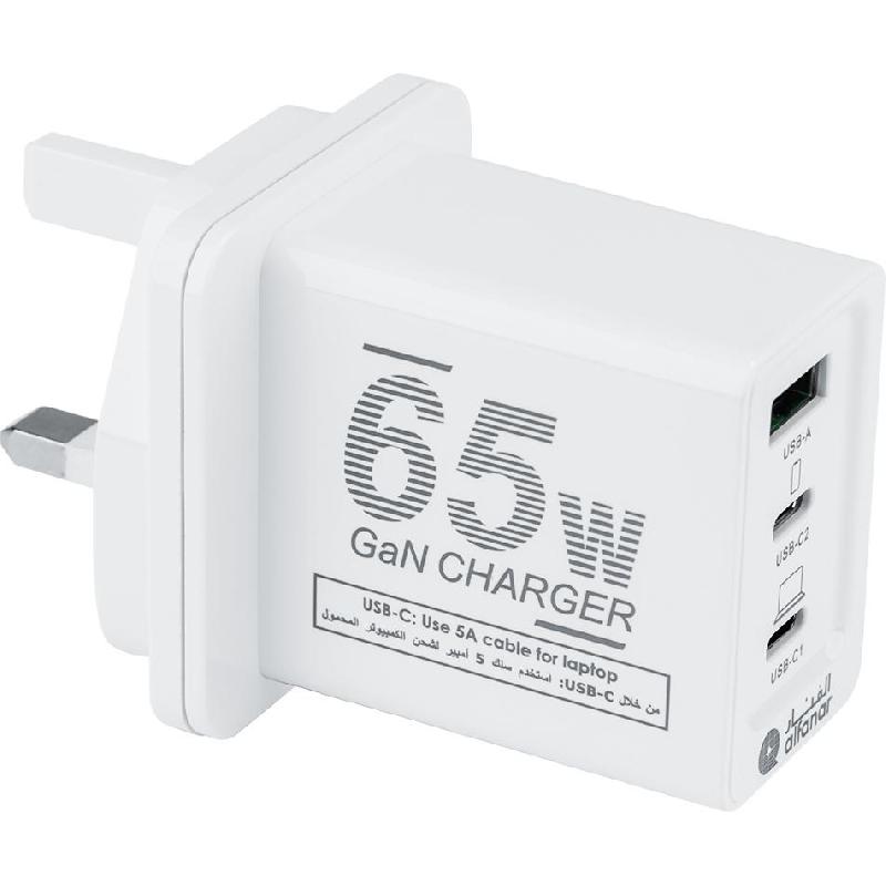 الفنار شاحن جداري PD و QC4‎+ ثلاثي المخرج مع GaN محول | ملحقات الهواتف الذكية | الشواحن والمحولات