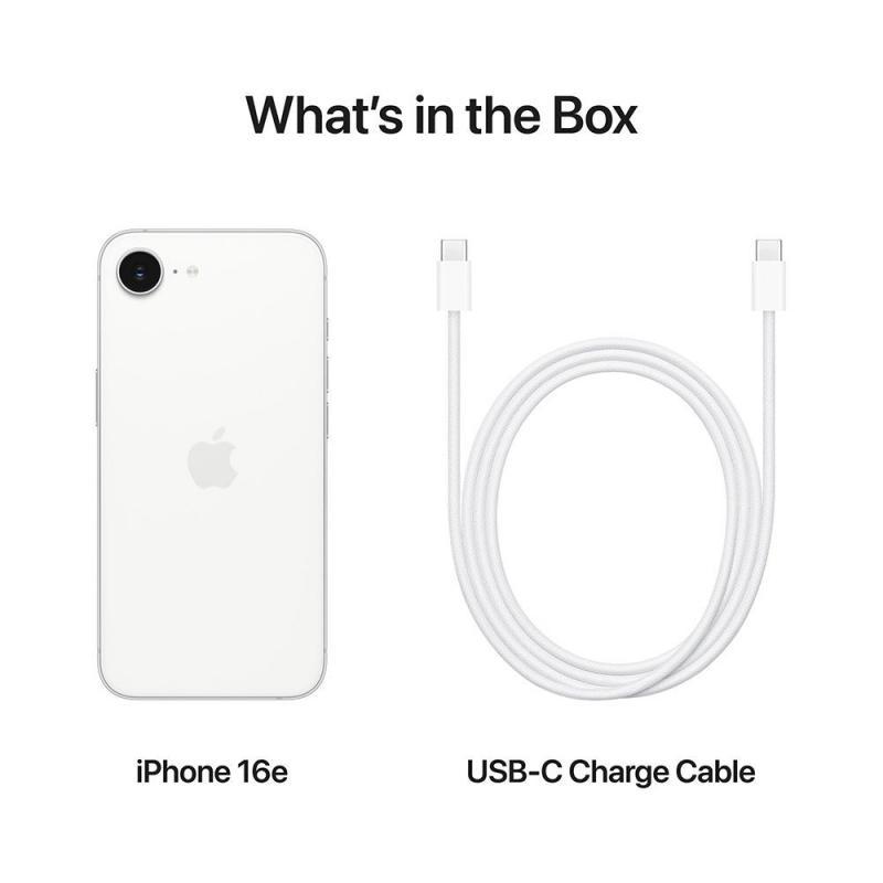 Apple iPhone 16e, 256 GB, White, 5G, Apple A18 5