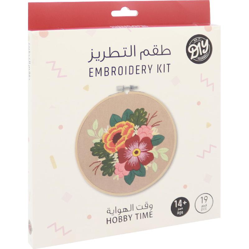 ماركة غير محددة مجموعة فن التطريز زهرة وروز ألوان متنوعة