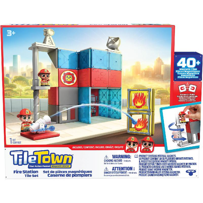 موس تايل تاون مجموعة بلاط محطة الاطفاء مجموعة تركيب | ألعاب و وسائل تعليم الأطفال | وسائل تعليمية | مجموعات البناء | وصل حديثا
